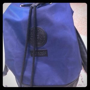 Blue Versace Parfums Drawstring Bag
